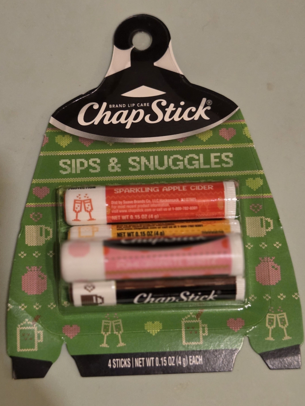 Sips & Snuggles Lip Balm 4-Pack — Green Variety